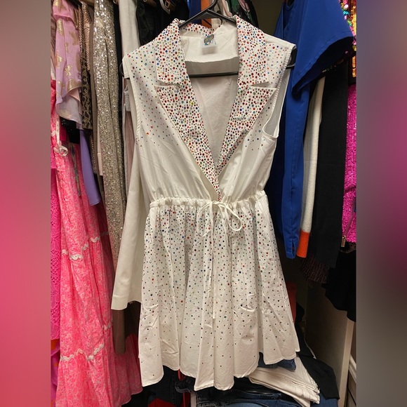 NWOT QOS’s Rhinestone Blazer Dress, Medium - Picture 3 of 5